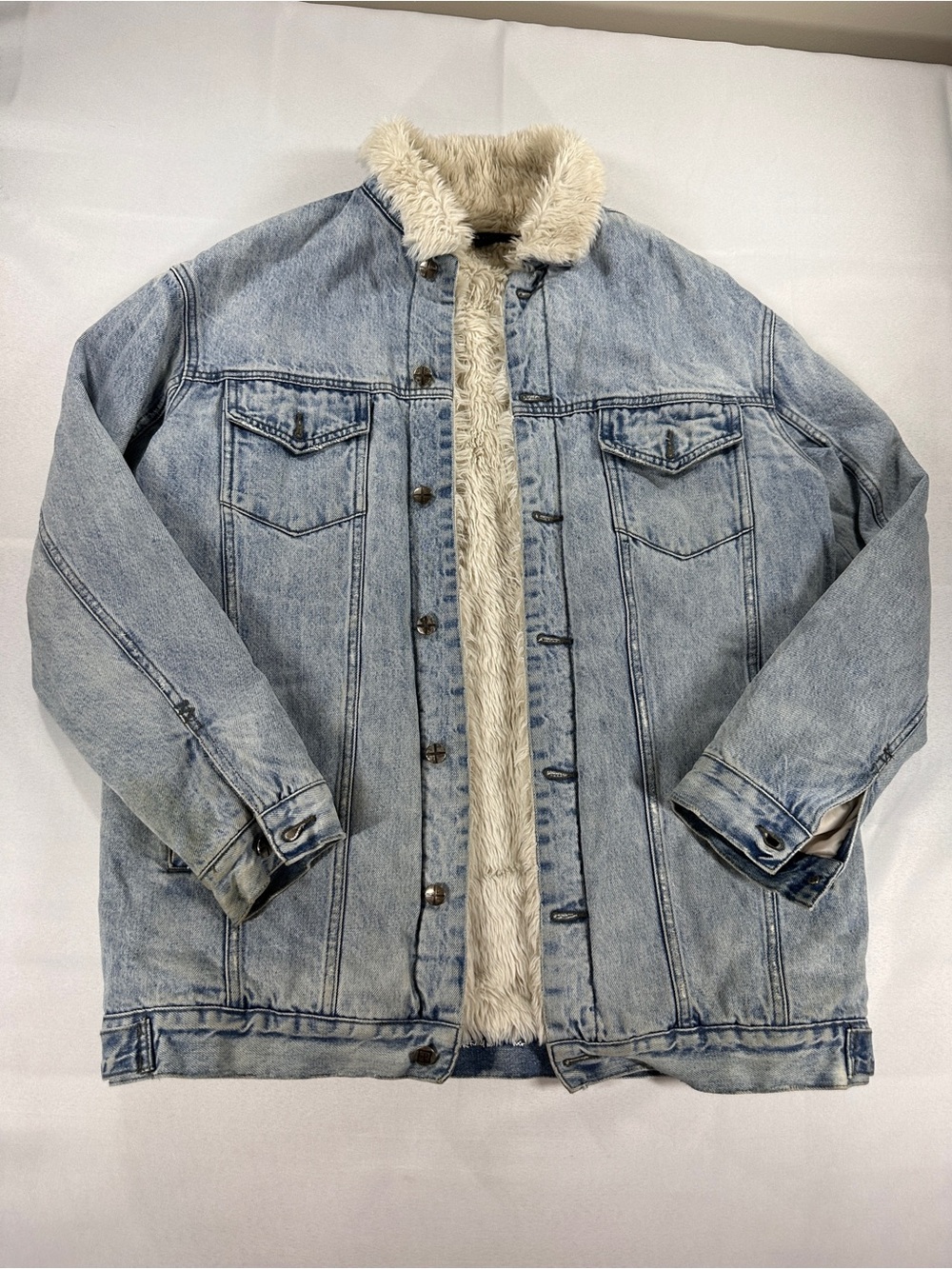 Ksubi Trail Blaze Hunter Blue Sherpa Denim Jacket M